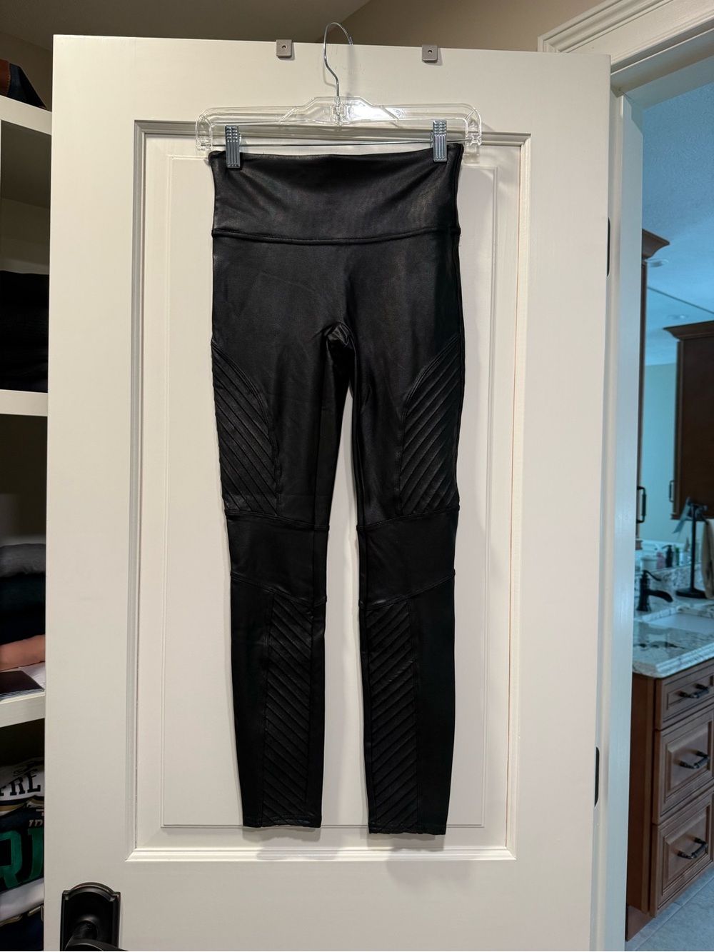 SPANX Faux Leather Motorcycle Leggings